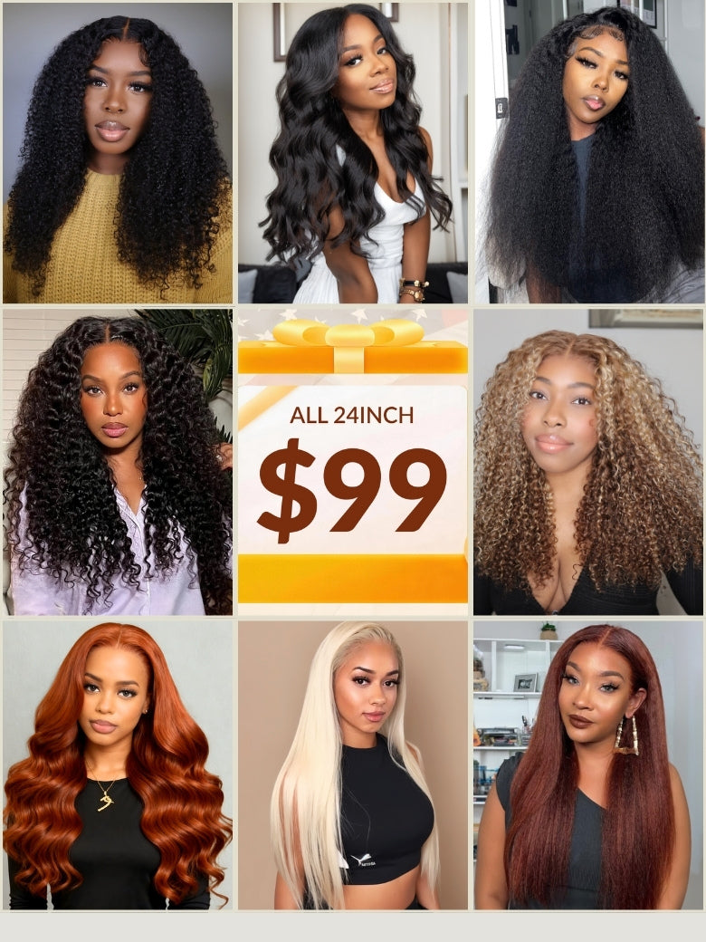 All 24inch $99 Sunber 7x5/13x4 Lace Wigs Flash Sale Limited Stock For Vip Member