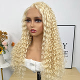 Flash Sale Sunber 613 Blonde Water Wave 13x4 Lace Front Wig 180% Density