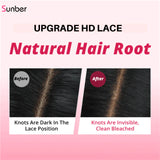 [22"=$79]Sunber 4C Kinky Edge Kinky Straight Lace Wig Human Hair Wigs With Baby Hair Flash Sale