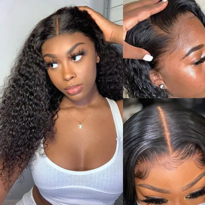 $100 Off Sunber 5x5 HD Lace Closure Wigs Jerry Curly Glueless Wigs Invisible Human Hair 180% Density
