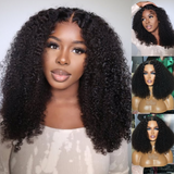 【24"=$94 28"=$125】Sunber Kinky Curly Skin Melt Lace Wigs Natural Hairline Lace Closure Wigs Flash Sale