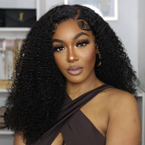 Sunber  Kinky Curly 7*5 Bye Bye Knots Pre-Cut Lace Wigs Natural Hairline Human Hair Wigs Pre Plucked