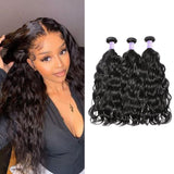 Sunber Natural Wave Remy Human Hair Weaves 3 Bundles and Natural Color Hair