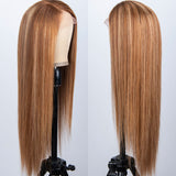 Caramel Brown with Blonde Highlights color