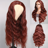 Flash Sale Sunber Body Wave Grab And Go Reddish Brown 6x4.75 Pre-Cut Lace Wigs Pre-Plucked