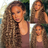 Water Wave 6*4.75 pre-cut lace closure wig