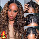 BOGO Sunber V Part Wigs Balayage Highlight Curly Effortless To Put On Human Hair Wig