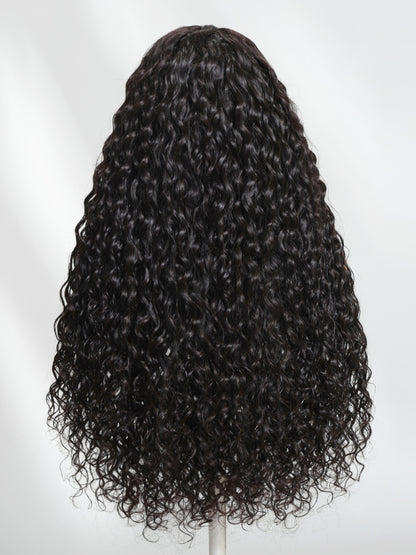 $100 OFF| Sunber Water Wave 7x5 Pre-Cut Lace Glueless Wet And Wavy Wig With Bye Bye Knots