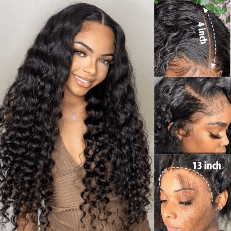 Flash Sale High-Quality Wet and Wavy Lace Front Wigs Water Wave Human Hair Wigs
