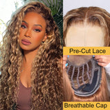  Honey Blonde Highlighted lace closure wig
