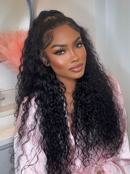Extra 70% OFF | Sunber 13x4 Pre-Everything Lace Frontal Wig Water Wave &amp; Curly Mixed Human Hair Wigs