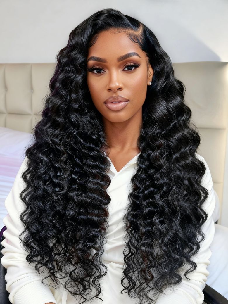 Sunber 13x4 Pre Everything Crimps Curl Crimped Texture Zig-Zag Waves H