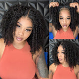 Sunber Afro Kinky Curly 6x4.75 Pre-Cut Lace Closure Wigs Real Human Hair For Women