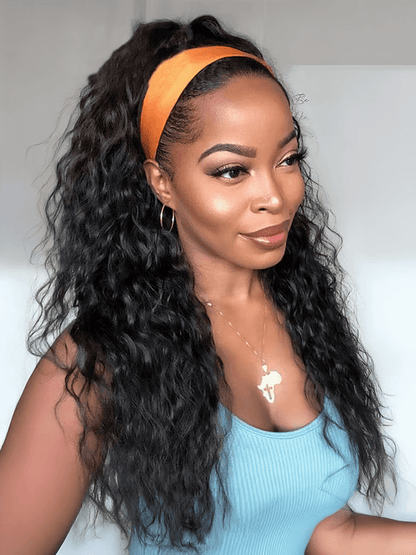 Sunber Water Wave Bye Bye Knots Put On And Go Wig 100% Human Hair Natural Black Wig Vip Member Flash Sale President&