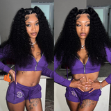 Sunber Kinky Curly 13 By 5 T Part Lace Front Wig Real Human Hair Realistic Hairline Flash Sale
