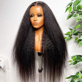 Sunber Kinky Straight Glueless Wig Invisible 5*5 HD Lace Wig Human Hair