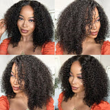 Sunber Thick Afro Kinky Curly No Lace Wig Machine Made Affordable Human Hair Wigs