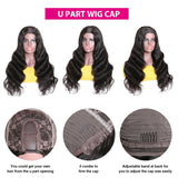 Sunber Body Wave U Part Wig Human Hair Natural Color For Women