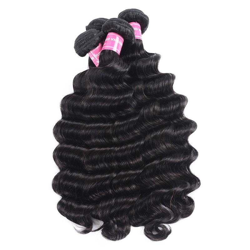 Sunber Hair 100% Unprocessed Human Virgin Hair 4 Bundles Loose Deep Wave Hair