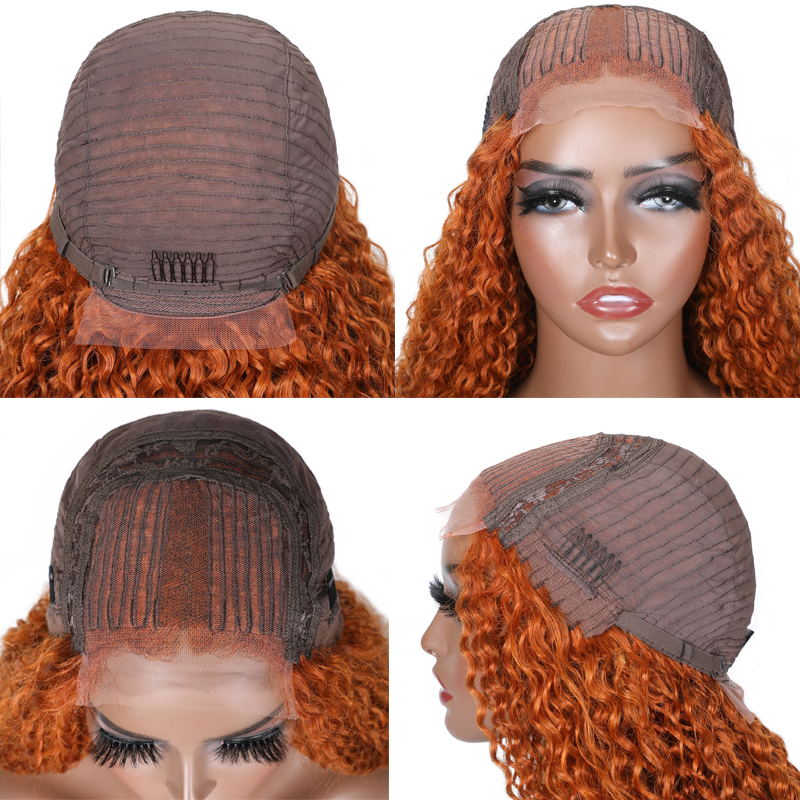 Flash Sale Sunber Orange Color Lace Part Wig For Black Women 150% Density