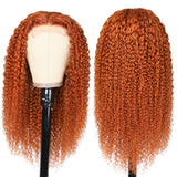 Flash Sale Sunber Orange Color Lace Part Wig For Black Women 150% Density