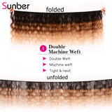 Sunber Hair 1 Bundle Ombre Body Wave Hair #T1b/4/27 Ombre Brown Virgin Hair Bundle 16"-26"