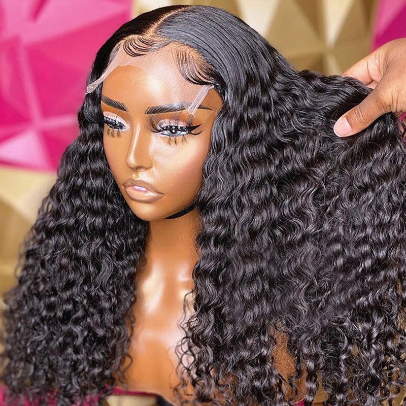 Extra 60% OFF | Sunber 4C Kinky Edge Kinky Curly Lace Closure Wigs Pre-Plucked Hairline Human Hair Wigs
