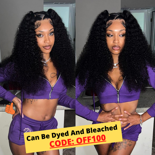 Sunber $100 Off Jerry Curly Human Hair 13*4 Lace Front Wigs