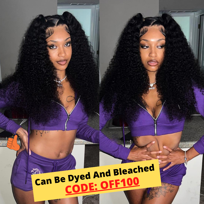 Sunber $100 Off Jerry Curly Human Hair 13*4 Lace Front Wigs