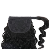 Sunber Wet And Wavy Hair Clip in Ponytail Hair Extensions Water Wave Human Hair