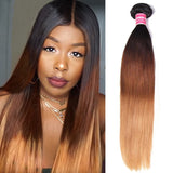 Sunber Hair Ombre Straight Hair Weave 1 Bundle T1B/4/27 Color 16"-26" Hair Weave