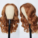 Clearance Sale Sunber Rich Brown Color Body Wave Lace Part Wigs Trendy Human Hair Wigs 200% density Flash Sale