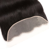 Sunber Hair Straight Hair 3 Bundles with 13*4 Transparent Ear to Ear Frontal Closure