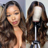 Sunber $100 Off Balayage Highlight 13x5 T Part Lace Front Wig Body Wave Wigs