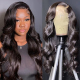 Sunber 13 By 4 Transparent Lace Front  Body Wave Wigs Pre-plucked 180% Density Human Hair Wigs