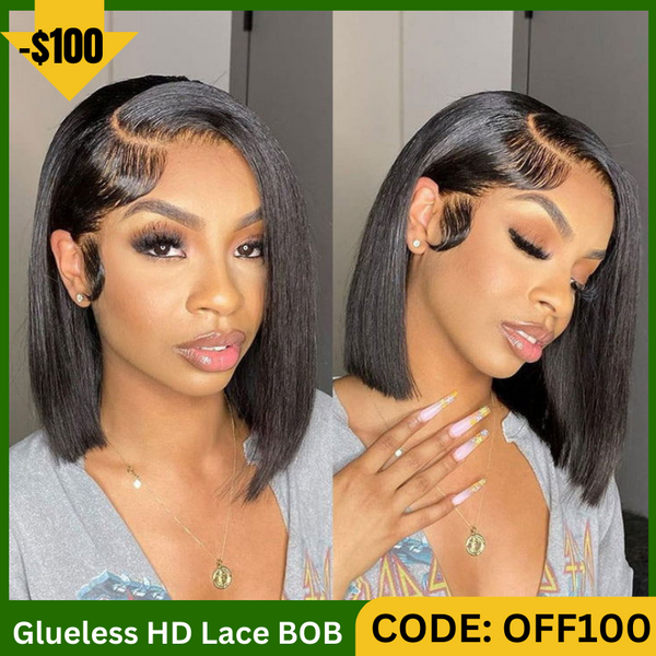 Sunber $100 OFF Glueless 5*5 HD Lace Closure Bob Wig Invisible HD Lace Human Hair Wigs