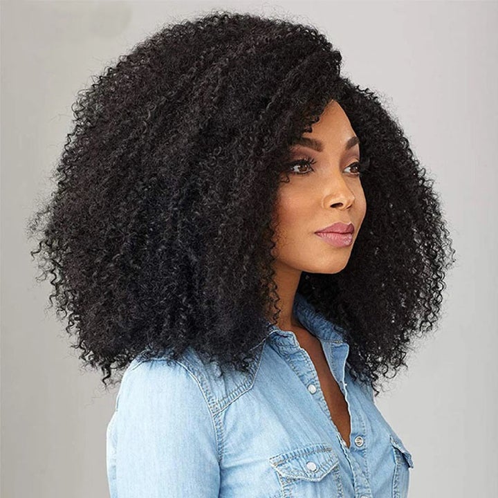 Sunber Thick Afro Kinky Curly No Lace Wig Machine Made Affordable Human Hair Wigs