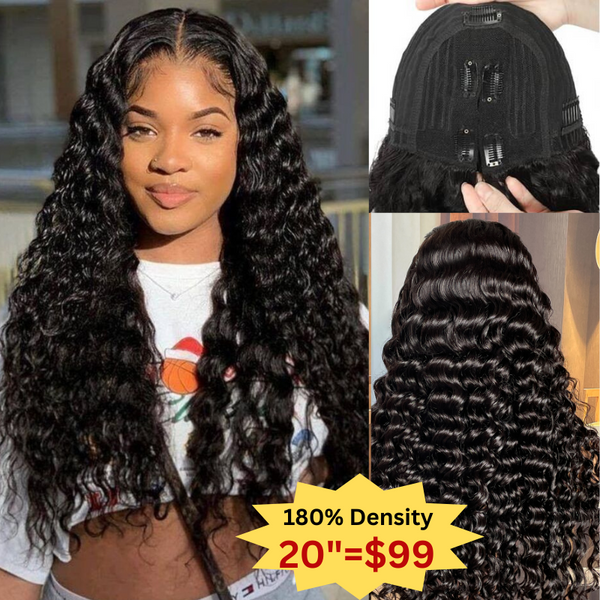 Clearance Sale Sunber V Part Wig Deep Wave No Leave Out Human Hair Wigs Beginner Friendly Flash Sale