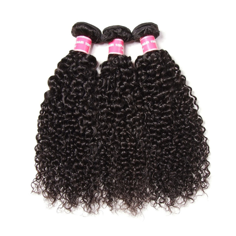 Brazilian Jerry Curly Hair Bundles 3pcs/lot - 100% Human Hair Weaves - Sunberhair