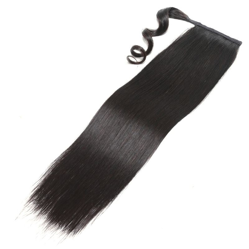 【20”=$36】Flash Sale Sunber Silky Straight Ponytail Clip In Hair Extensions Human Hair