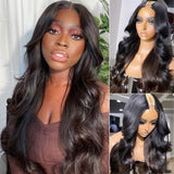 Sunber Body Wave U Part Wig Human Hair Natural Color For Women