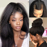 【13×4 Lace= $70】Flash Sale Sunber Kinky Straight 5 By 5 HD Lace Wig Glueless Lace Human Hair Wigs