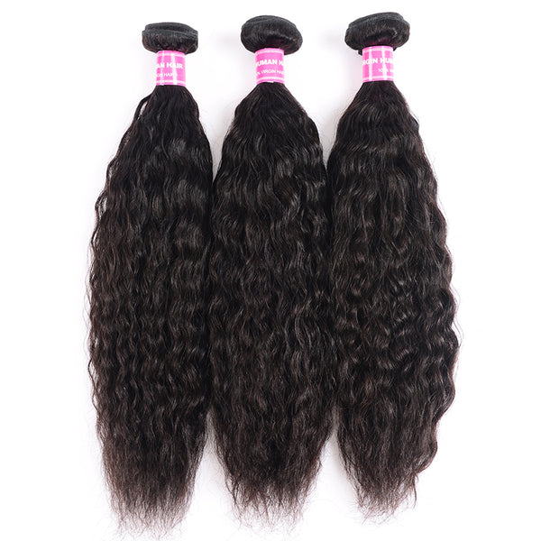 Sunber Hair 3 Bundles Super Wave Hair, Double Weft Human Hair Weave