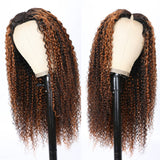BOGO Sunber V Part Wigs Balayage Highlight Curly Effortless To Put On Human Hair Wig
