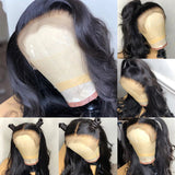 Sunber Hair Natural Hairline Pre Plucked Body Wave Human Hair Wig Lace Front Wig 150% Density