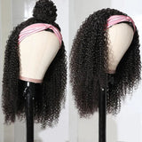 Sunber Afro Curly Hair Half Wig For Black Women 180% Density Kinky Curly 3/4 Half Wig