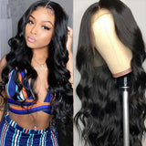 Sunber 22" Only $122 Get Body Wave 13x5 T Part Lace Front Wig Hand-Tied Lace Human Hair Wigs 150% Density Flash Sale
