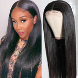 BOGO Sunber Straight Human Hair Lace Part Wig 150% Density Natural Hairline Hand Tied Lace Part Wig Pre Plucked Hairline