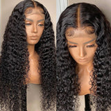 Flash Sale Sunber Full Curly Lace Closure Wigs Pre-Plucked Hairline Human Hair Wigs 180% Density