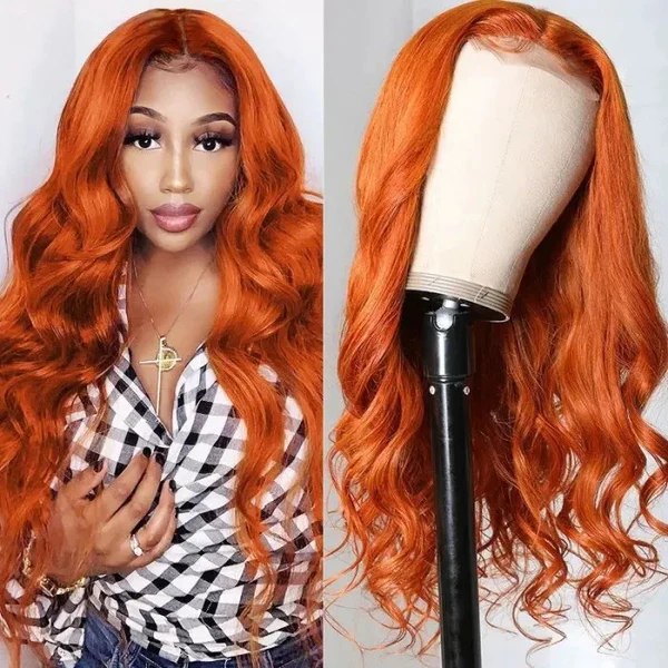 Sunber Full And Thick 20INCH Kinky Straight U Part Wig &20INCH Ginger Body Wave Lace Part Wig Flash Sale